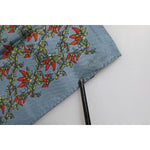 Dolce & Gabbana Gray Chilis Silk Square Men Foulard Scarf