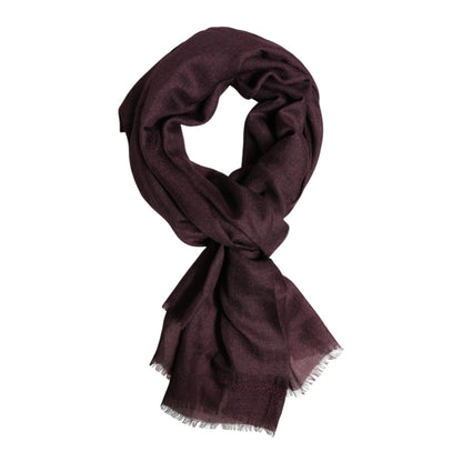 Dolce & Gabbana Maroon Cashmere Neck Warmer Wrap Shawl Scarf