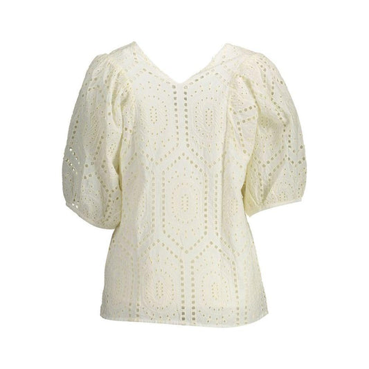 Gant White Cotton Women T-Shirt