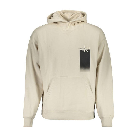 Calvin Klein Beige Cotton Men Sweater CA-16674-XL
