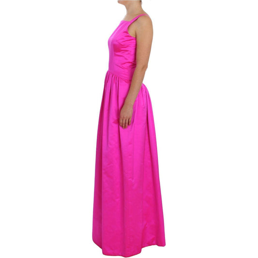 Dolce & Gabbana Pink Silk Long Sheath Ball Gown Dress NOC10150-1