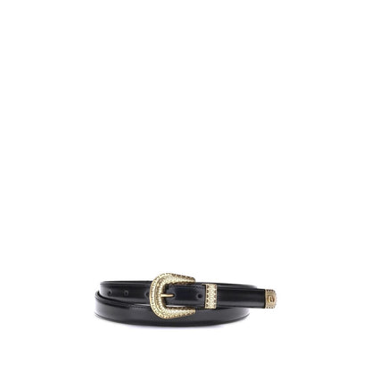 Valentino Garavani Black Calf Leather Bos Taurus Regular Belt