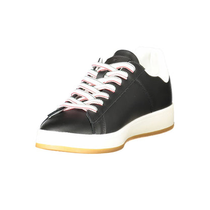 Esercito 1659 Black Leather Men Sneaker with contrasting details and iconic logo, showcasing sporty elegance and contemporary design.