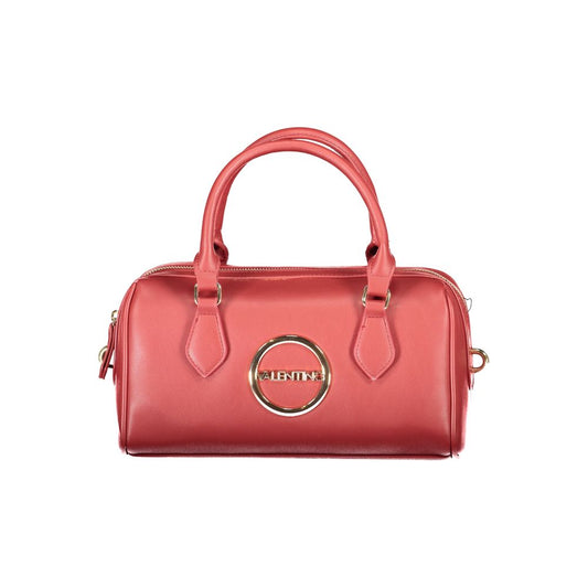 Mario Valentino Red Polyethylene Handbag with two handles, adjustable shoulder strap, internal pockets, and zip closure