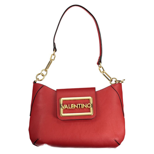 Mario Valentino Red Polyethylene Women Handbag with gold logo and detachable handle