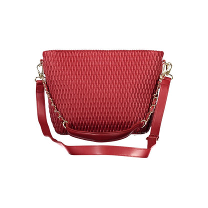 Mario Valentino Red Polyethylene Handbag with removable shoulder strap and internal pockets