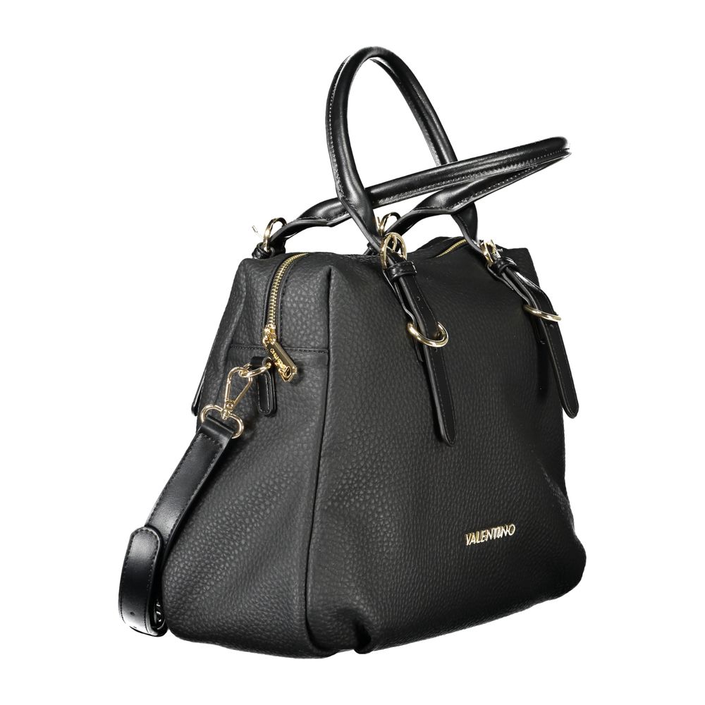 Mario Valentino Black Polyethylene Handbag with adjustable handles, removable shoulder strap, internal pocket, contrasting details