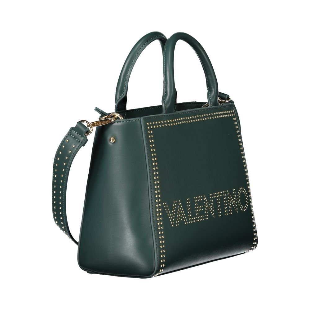 Mario Valentino Green Polyethylene Handbag with handles, shoulder strap, internal pocket, contrasting details, and zip closure.