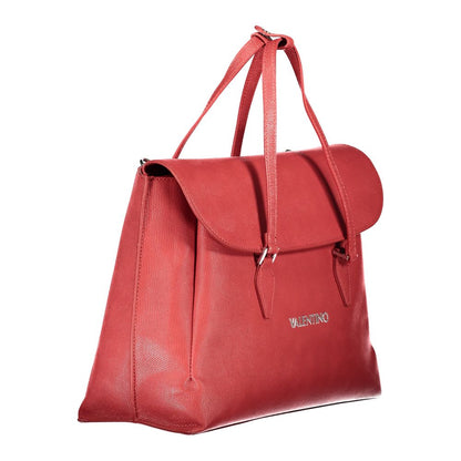 Mario Valentino Red Polyethylene Handbag with handles and adjustable strap