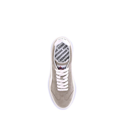 Dsquared² Beige Calf Leather Bos Taurus Low Top Sneakers