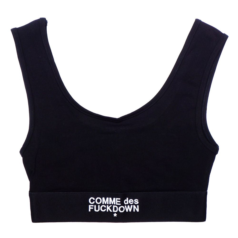 Comme Des Fuckdown Black Cotton Women Top