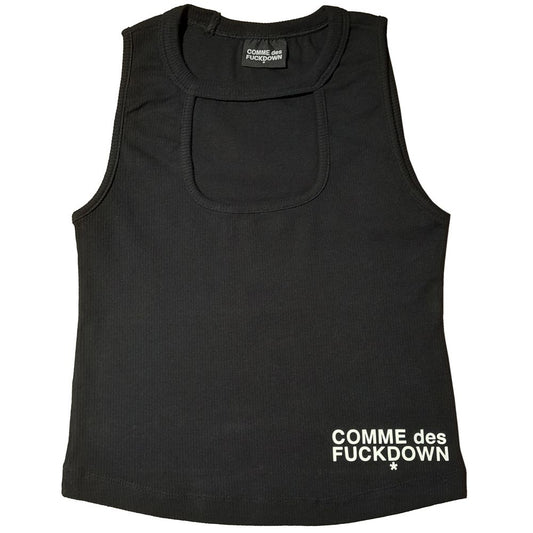 Comme Des Fuckdown Black Cotton Women Top