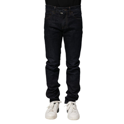 Dolce & Gabbana Black Cotton Skinny Denim Men Jeans