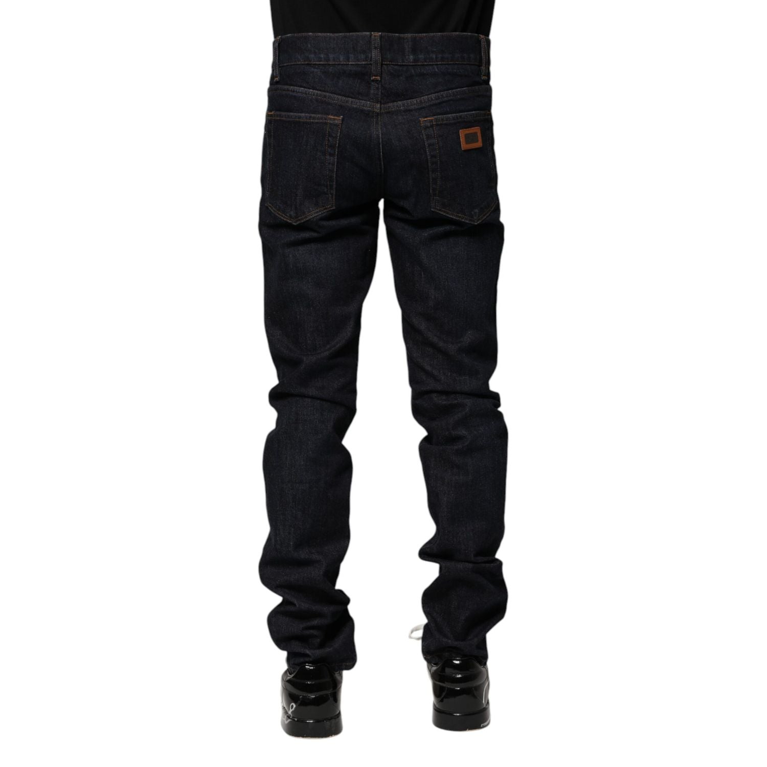 Dolce & Gabbana Black Cotton Skinny Denim Men Jeans