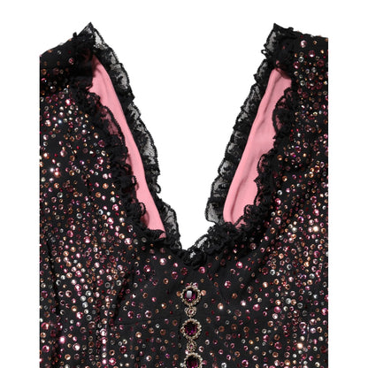 Dolce & Gabbana Multicolor Embellished Mermaid Gown Dress