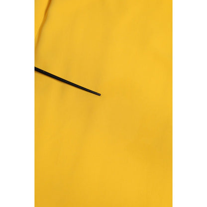 Dolce & Gabbana Yellow One Shoulder Side Slit Sheath Dress