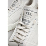 Dolce & Gabbana White Miami Leather Low Top Men Sneakers Shoes MV7448-41