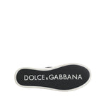 Dolce & Gabbana Black Cotton Canvas Lace Up Men Sneakers Shoes