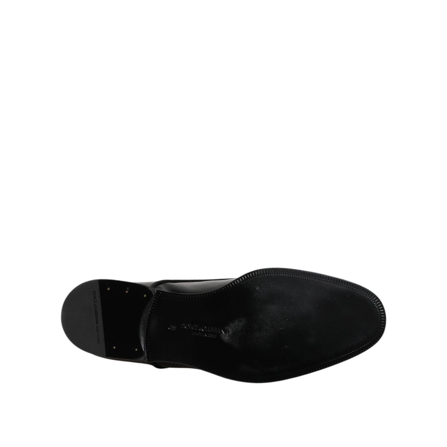 Dolce & Gabbana Black Patent Leather Derby Formal Dress Shoes