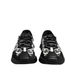 Dolce & Gabbana Black Logo Lace Up Low Top NS1 Sneakers Shoes MV7545-45