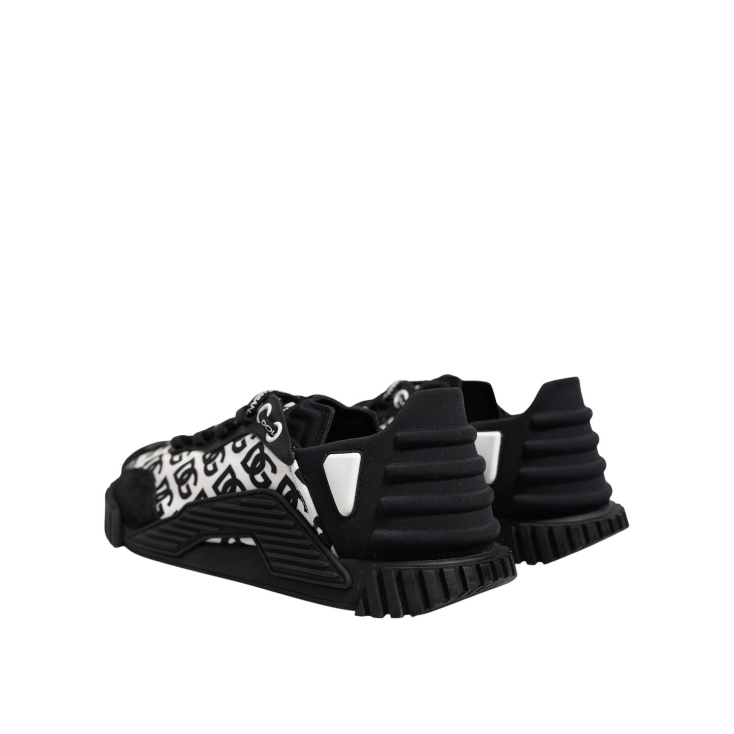 Dolce & Gabbana Black Logo Lace Up Low Top NS1 Sneakers Shoes MV7545-45