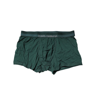 Dolce & Gabbana Green Cotton Regular Men Boxer Brief Underwear