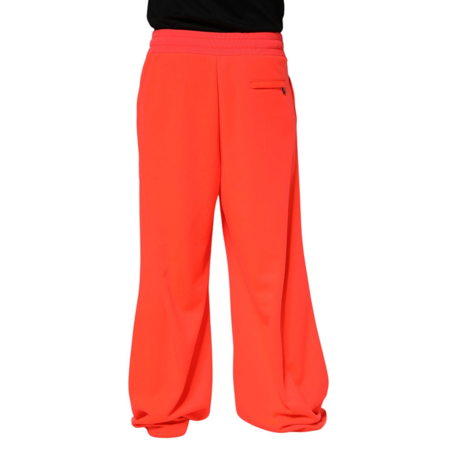 Dolce & Gabbana Orange Polyester Jogger Men Sweatpants Pants