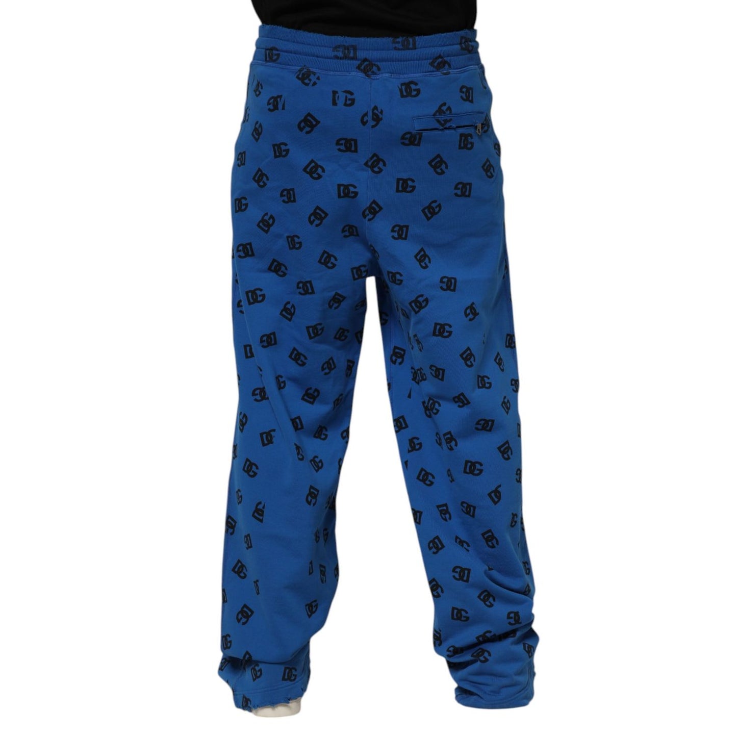 Dolce & Gabbana Blue Logo Print Jogger Men Sweatpants Pants