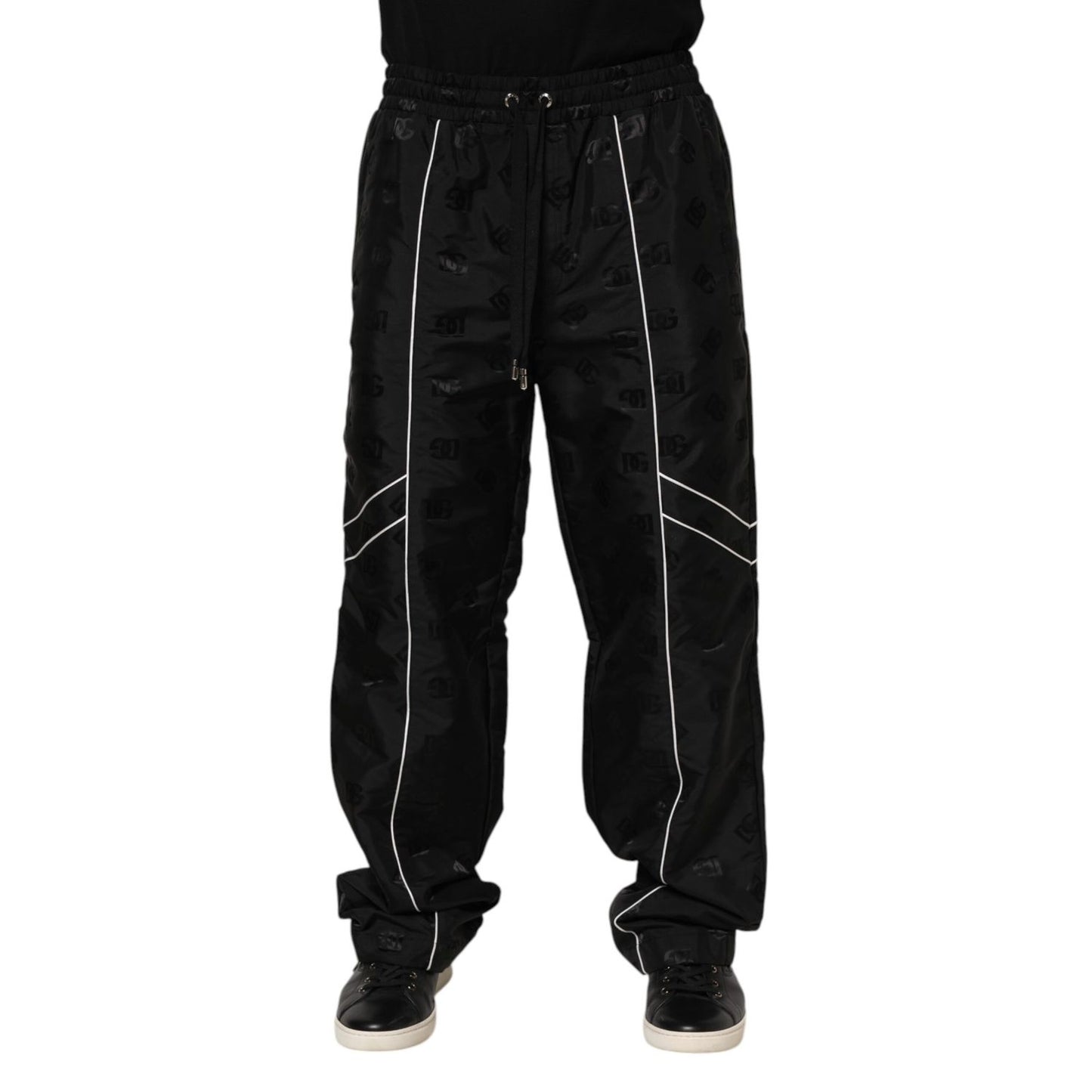 Dolce & Gabbana Black Cotton Straight Jogger Sweatpants Pants
