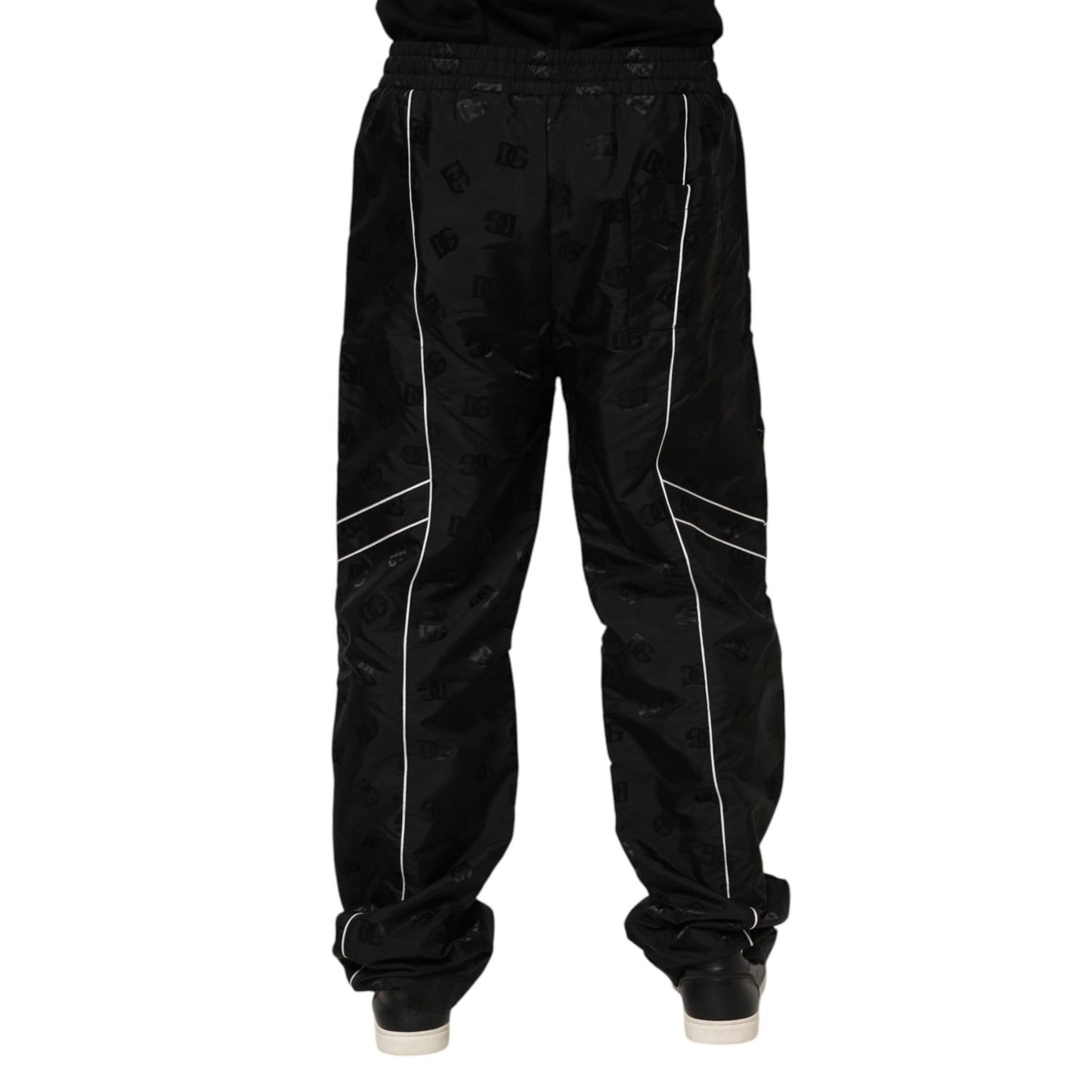 Dolce & Gabbana Black Cotton Straight Jogger Sweatpants Pants