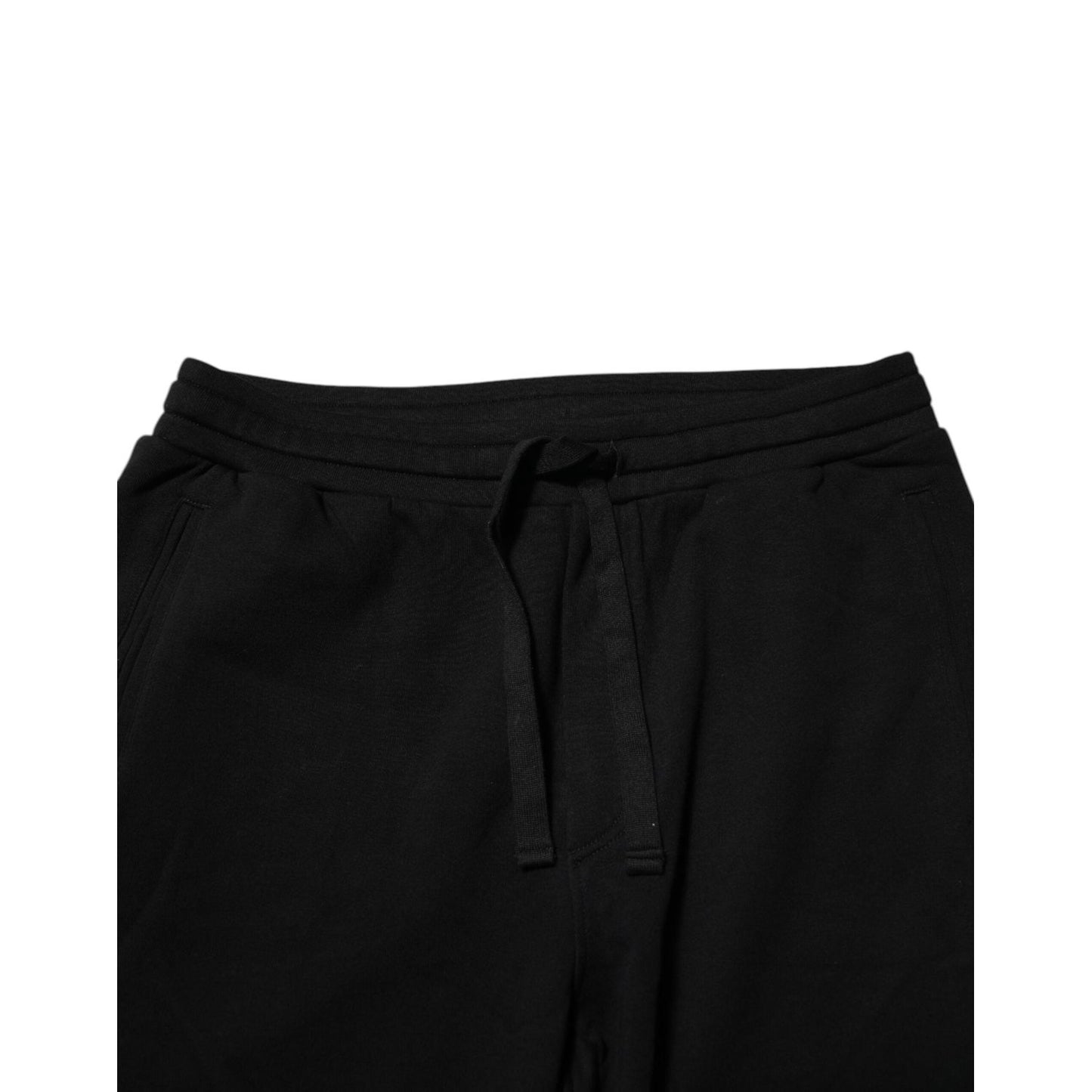 Dolce & Gabbana Black Cotton Crown Jogger Sweatpants Pants PAN76329-58