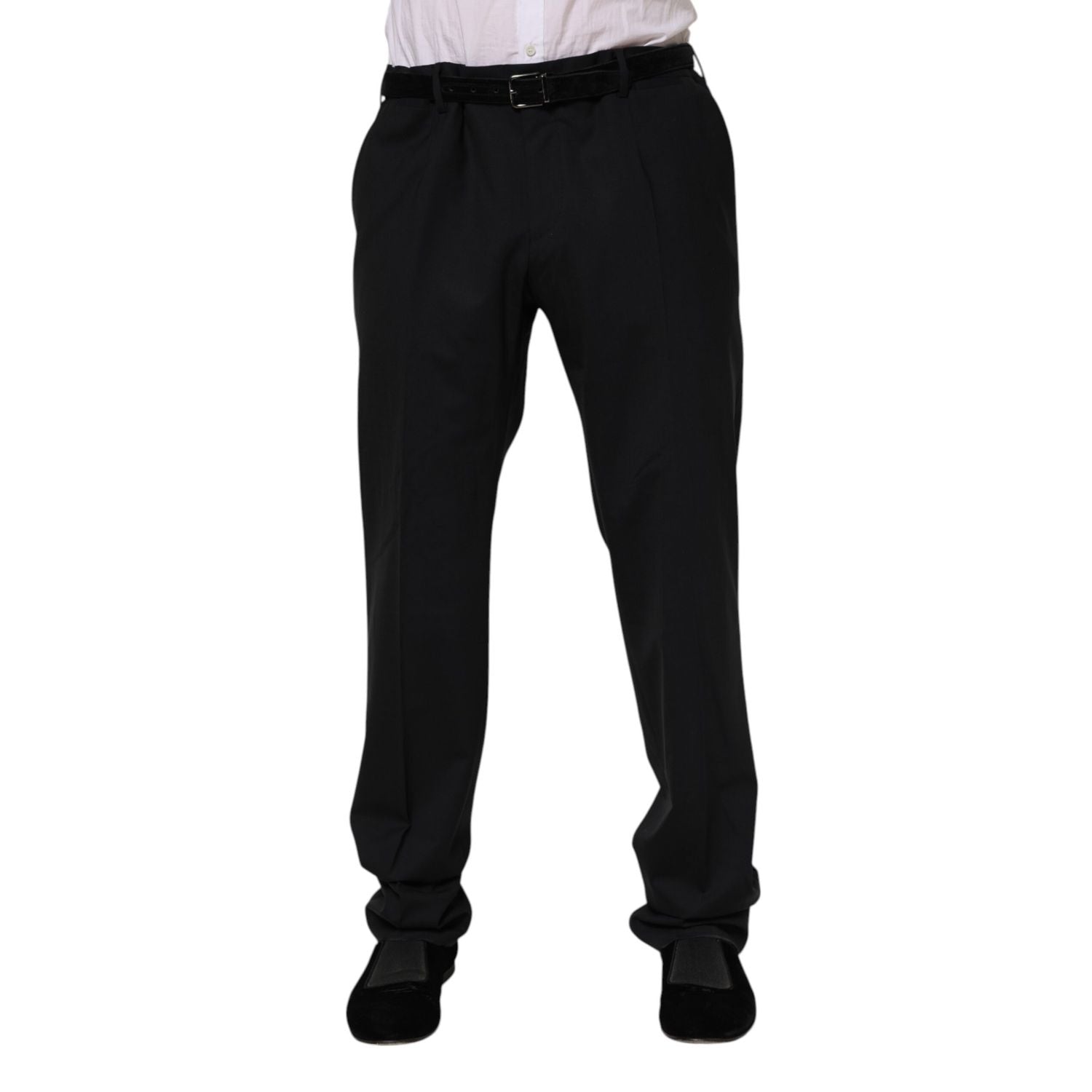 Dolce & Gabbana Black Wool Formal Dress Pants