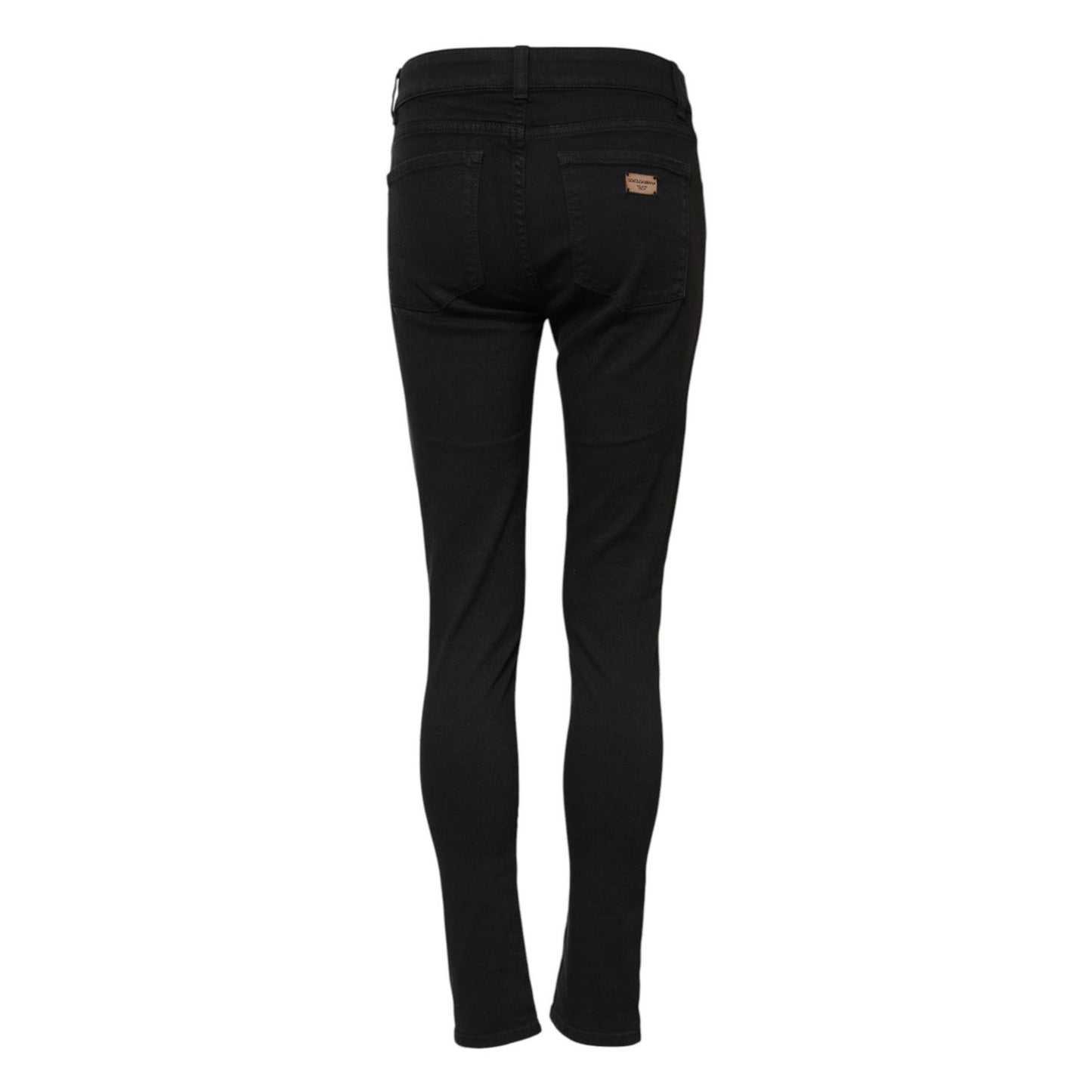 Dolce & Gabbana Black Cotton Stretch Slim Fit Denim Jeans