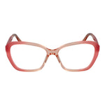 Guess Pink Women Glasses Frame in rose acetate, full-rim cat-eye style, 52-14-140 size with spring hinge, includes branded case.