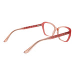 Guess Pink Women Glasses Frame with rose acetate full-rim cat eye design, featuring demo lenses and spring hinges, model 52-14-140.