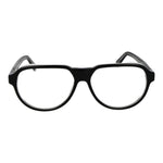 Guess Black Men Glasses Frame in acetate, full-rim aviator style, demo lenses, size 56-14-145, branded case included.