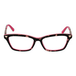 Guess Multicolor Women Glasses Frame in cat eye design with acetate and metal full-rim style, featuring demo lenses and a branded case.