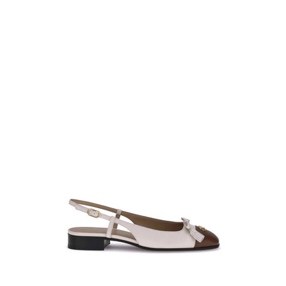 Valentino Garavani Cream Goatskin Ballet Flats