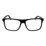 Guess Black Men Glasses Frame, full-rim acetate, rectangle style, black demo lenses, size 54-16-145 with branded case.