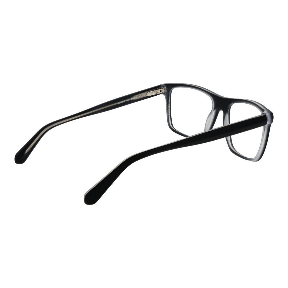 Guess Black Men Glasses Frame in full-rim acetate, demonstrating rectangle style with demo lenses for men.