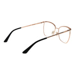Guess Rose Gold Women Glasses Frame in full-rim butterfly style with rose gold metal frame and demo lenses, size 53-15-140.