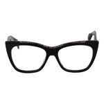 Yohji Yamamoto Black Men Glasses Frame, black full-rim cat eye style, plastic frame and lenses, size 54-16-145 with branded soft case.