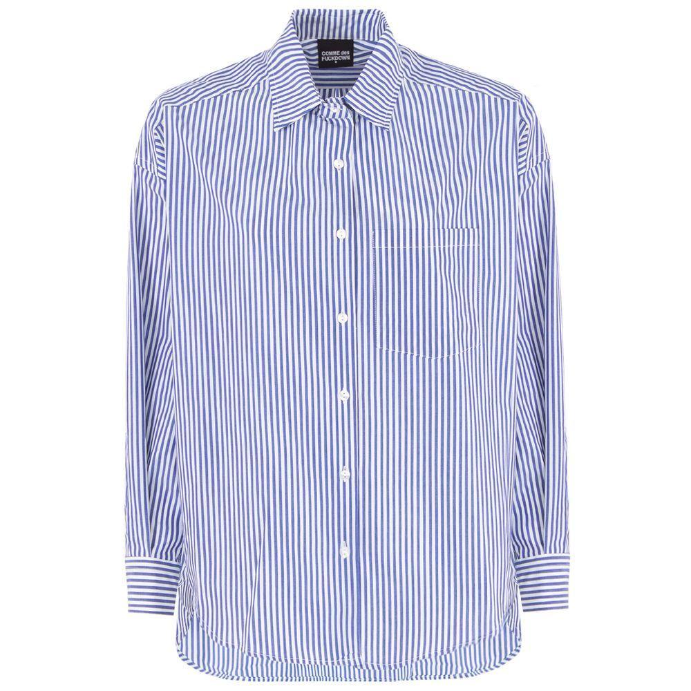 Comme Des Fuckdown Blue Cotton Shirt CO-13479-XS