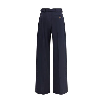 Vivienne Westwood Black Fleece Wool Casual Pants
