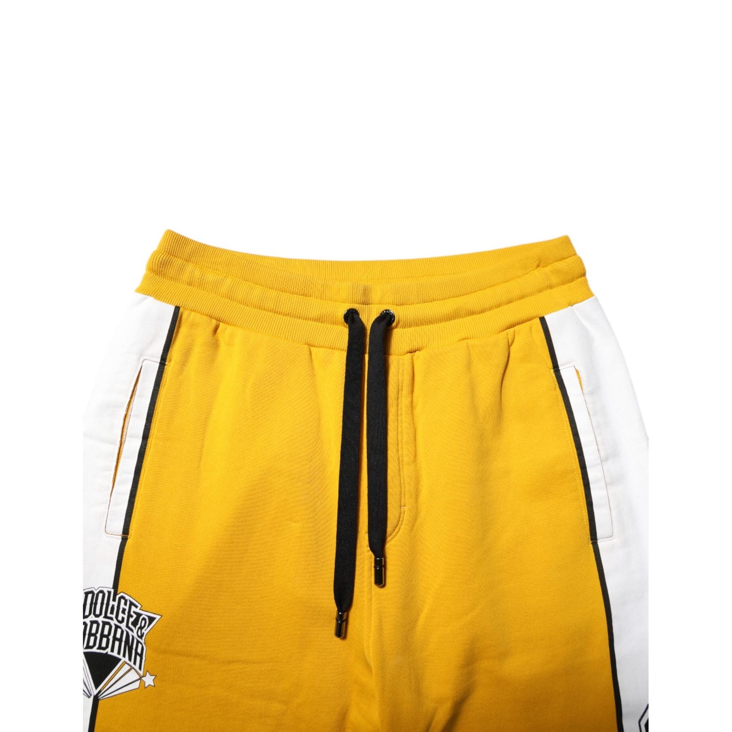 Dolce & Gabbana Yellow Cotton Casual Sweatpants Jogger Pants