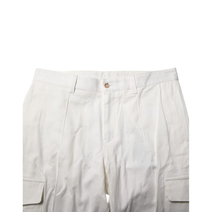 Dolce & Gabbana White Cotton Jogger Cargo Skinny Men Pants