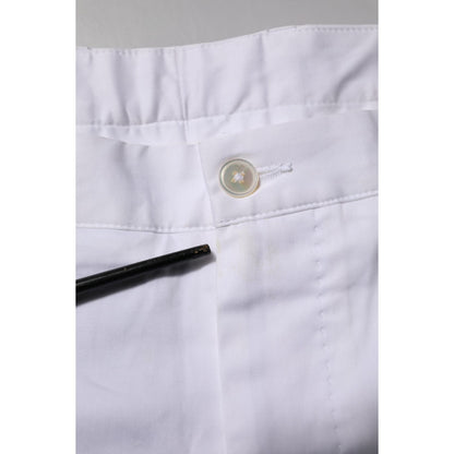Dolce & Gabbana White Chinos Cotton Stretch Casual Shorts