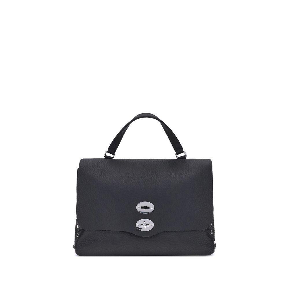 Front view with bag zipped and handles upright.