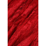 Dolce & Gabbana Red Cotton Floral Lace A-line Long Maxi Skirt
