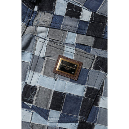 Dolce & Gabbana Multicolor Patchwork Skinny Denim Jeans